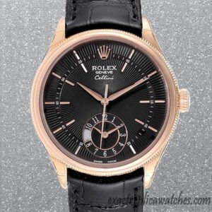Exact Replica Rolex Cellini 39mm m50525-0011 Men's Stainless Steel Rose Gold-tone